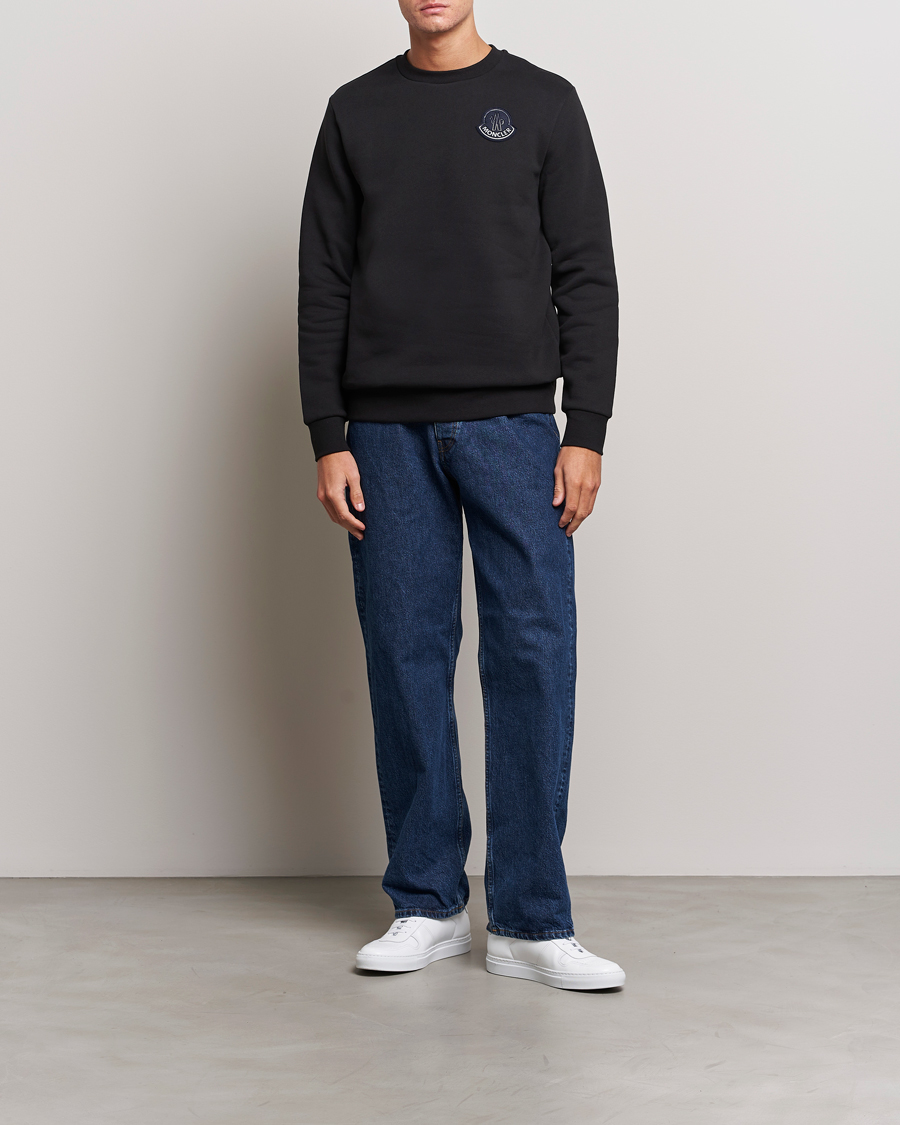 Mies | Puserot | Moncler | Tonal Patch Logo Sweatshirt Black