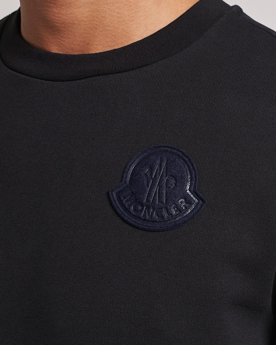 Mies | Puserot | Moncler | Tonal Patch Logo Sweatshirt Black