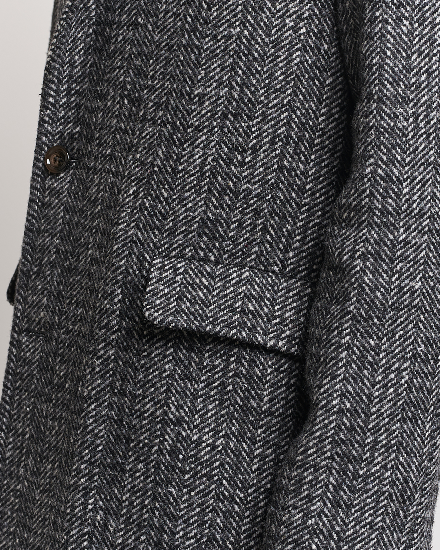 Mies | Takit | Aspesi | Herringbone Wool Coat Grey