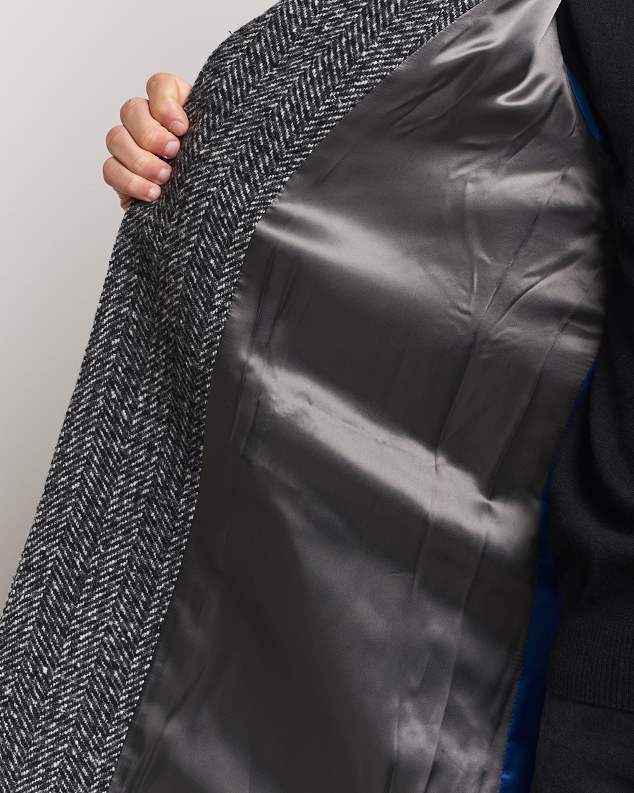 Mies | Takit | Aspesi | Herringbone Wool Coat Grey