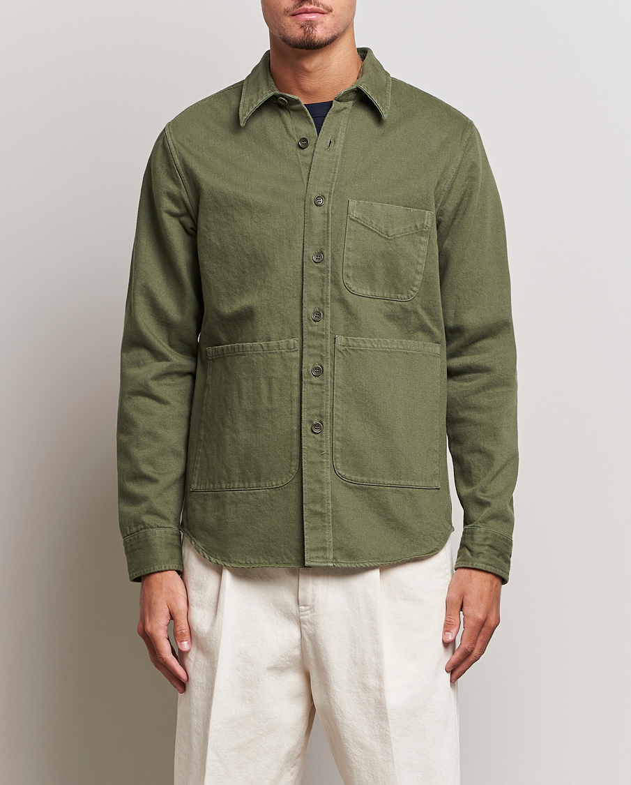 Mies |  | Aspesi | Cotton Utility Shirt Military