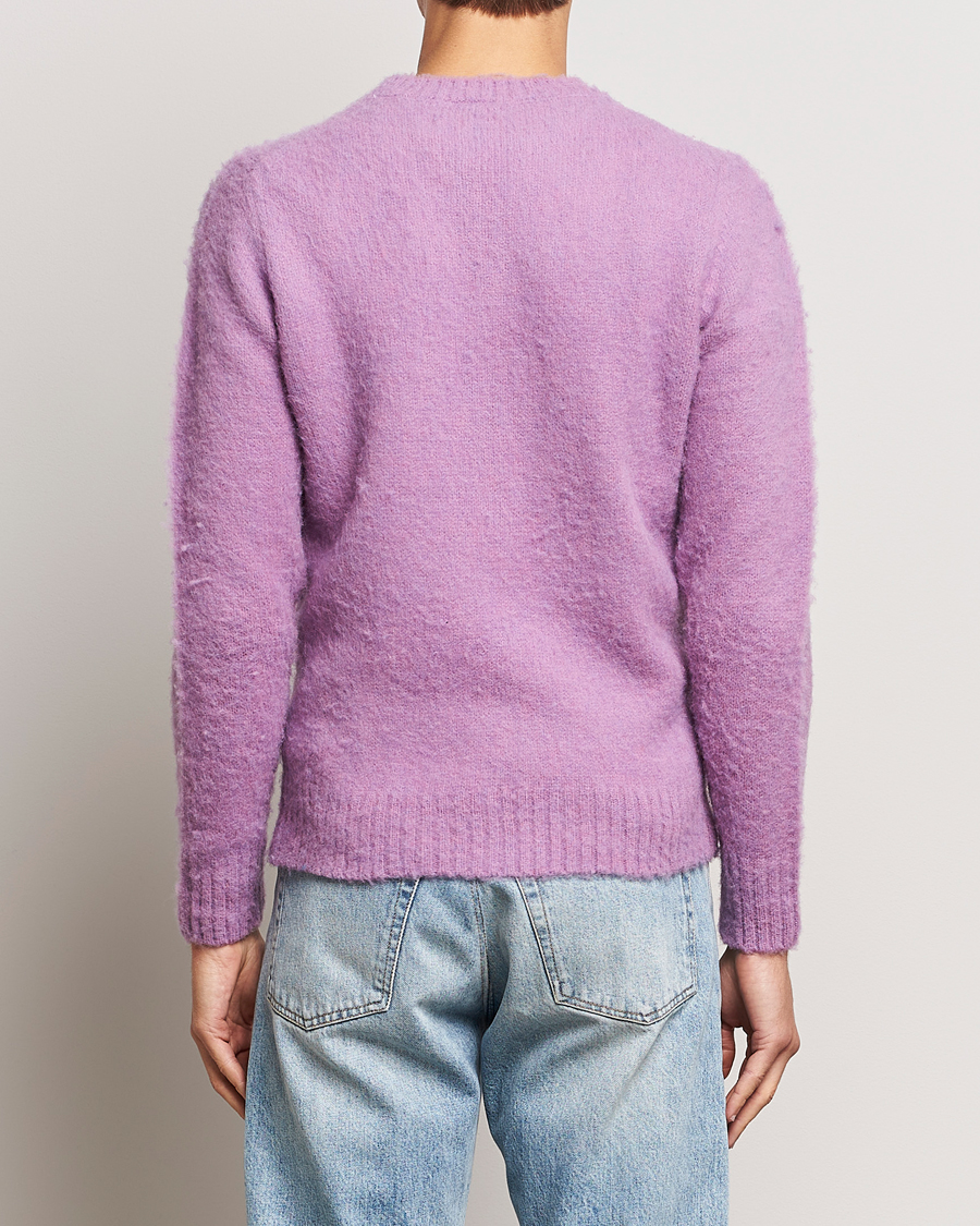 Mies | Puserot | Aspesi | Brushed Shetland Sweater Purple