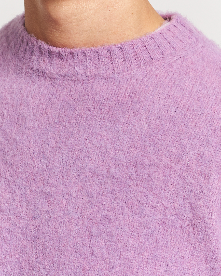 Mies | Puserot | Aspesi | Brushed Shetland Sweater Purple