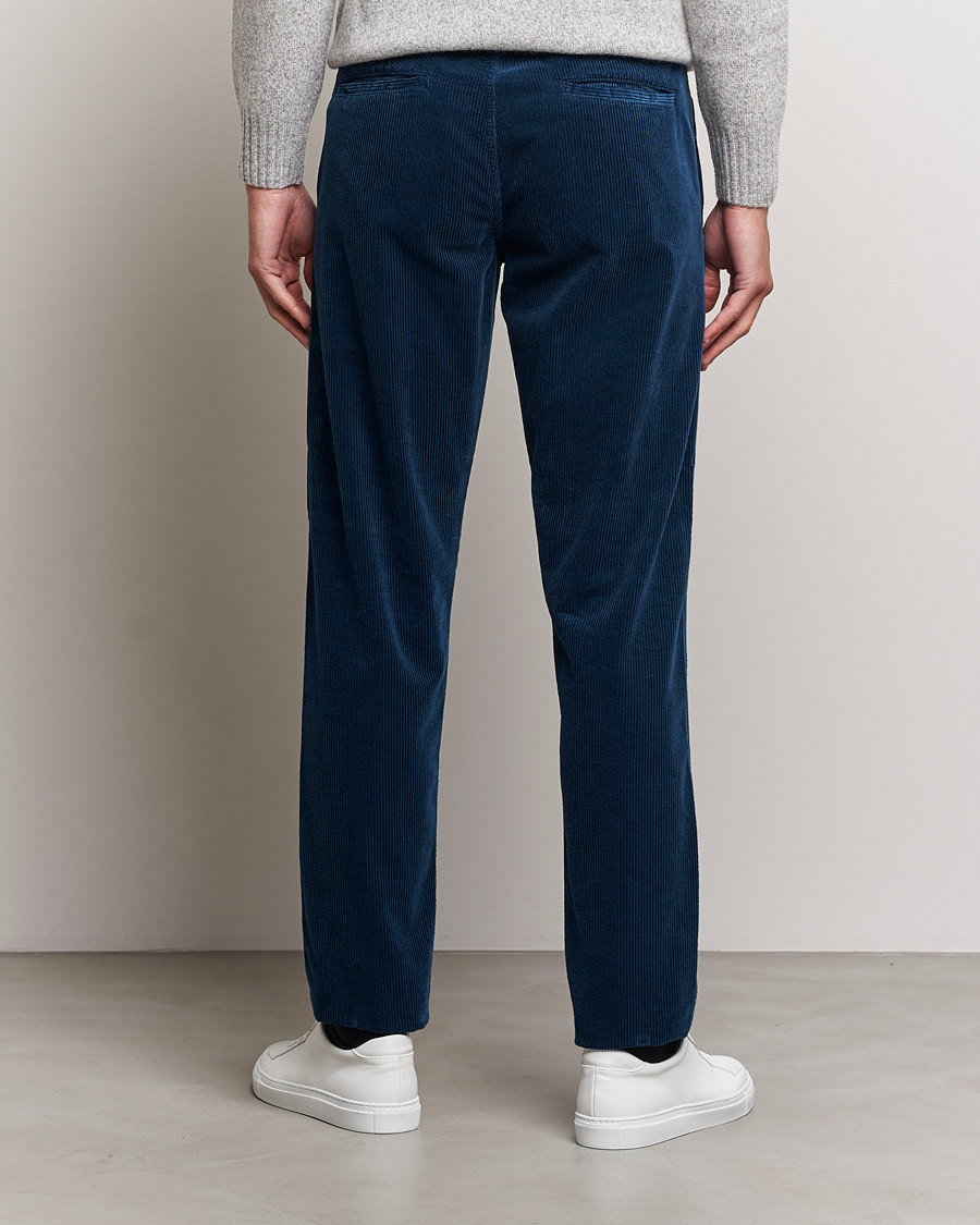 Mies | Housut | Aspesi | Drawstring Corduroy Trousers Navy