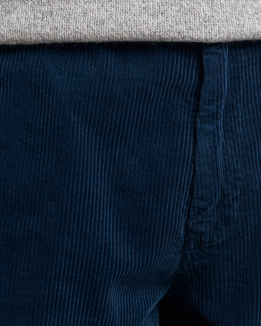 Mies | Housut | Aspesi | Drawstring Corduroy Trousers Navy