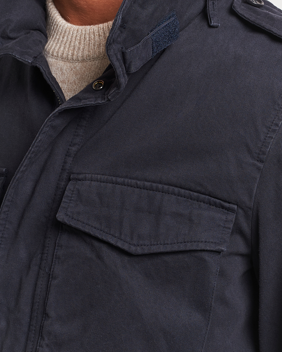 Mies | Takit | Aspesi | Lined Cotton Field Jacket Navy