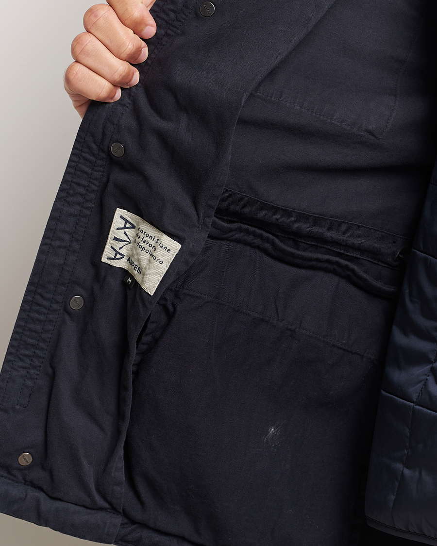 Mies | Takit | Aspesi | Lined Cotton Field Jacket Navy