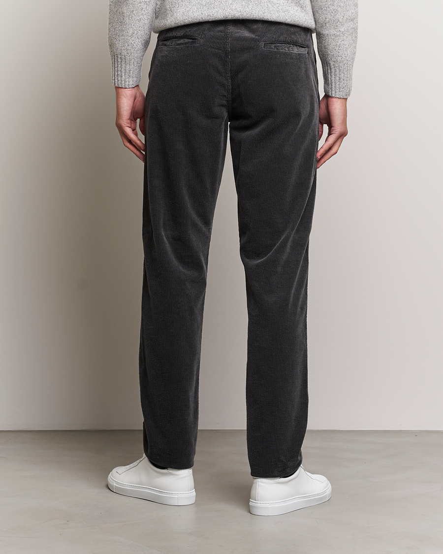 Mies | Housut | Aspesi | Drawstring Corduroy Trousers Charcoal