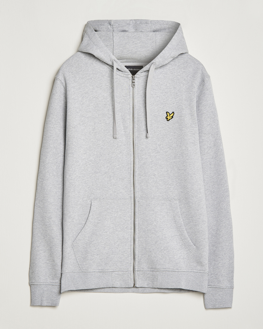 Mies | Puserot | Lyle & Scott | Full Zip Hoodie Light Grey