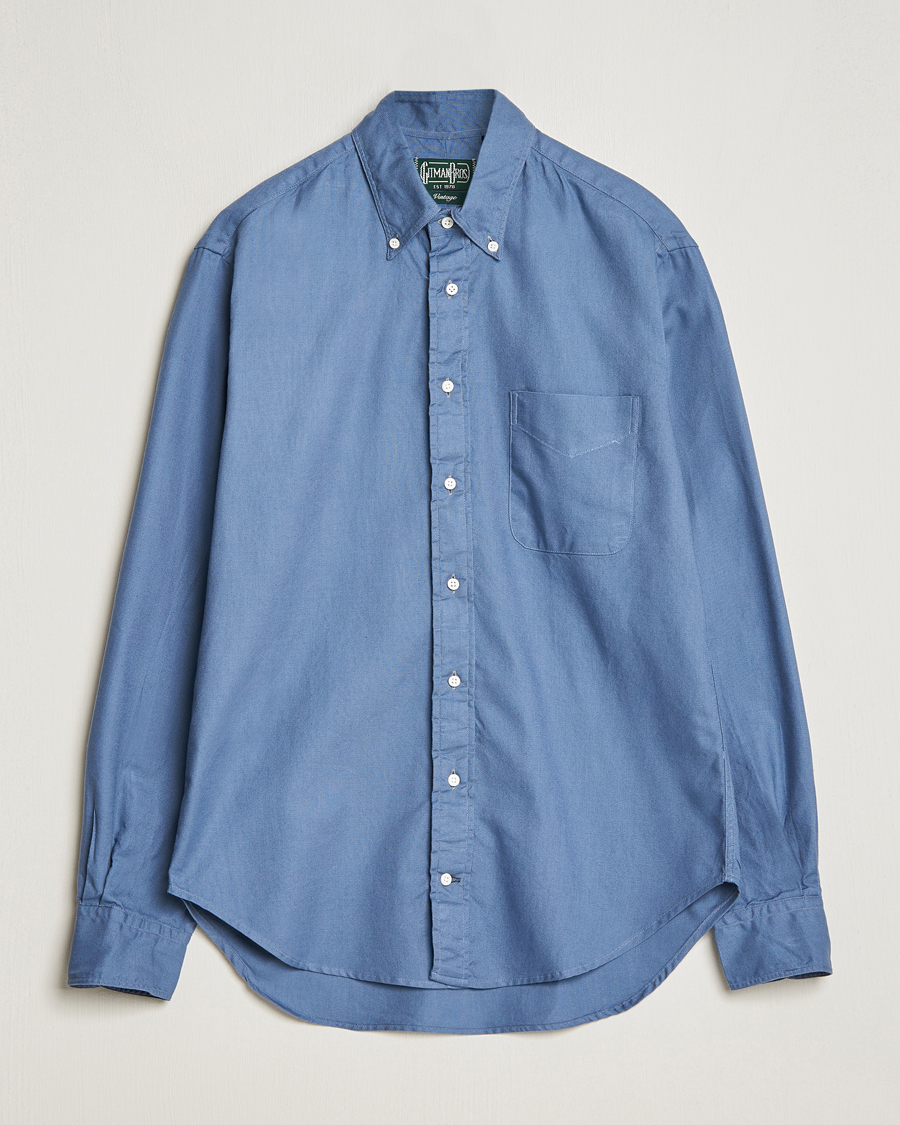 Mies | Kauluspaidat | Gitman Vintage | Button Down Hopsack Shirt Blue