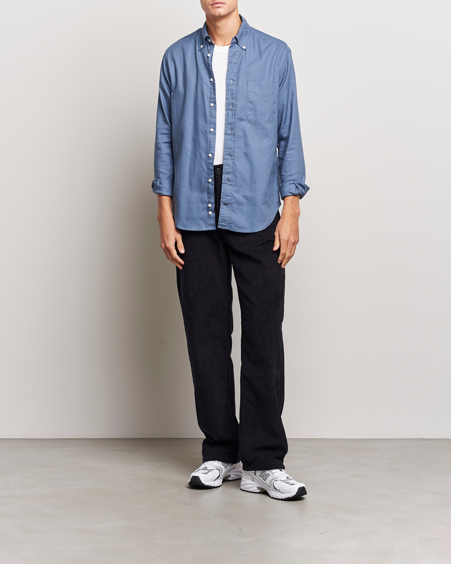 Mies | Kauluspaidat | Gitman Vintage | Button Down Hopsack Shirt Blue