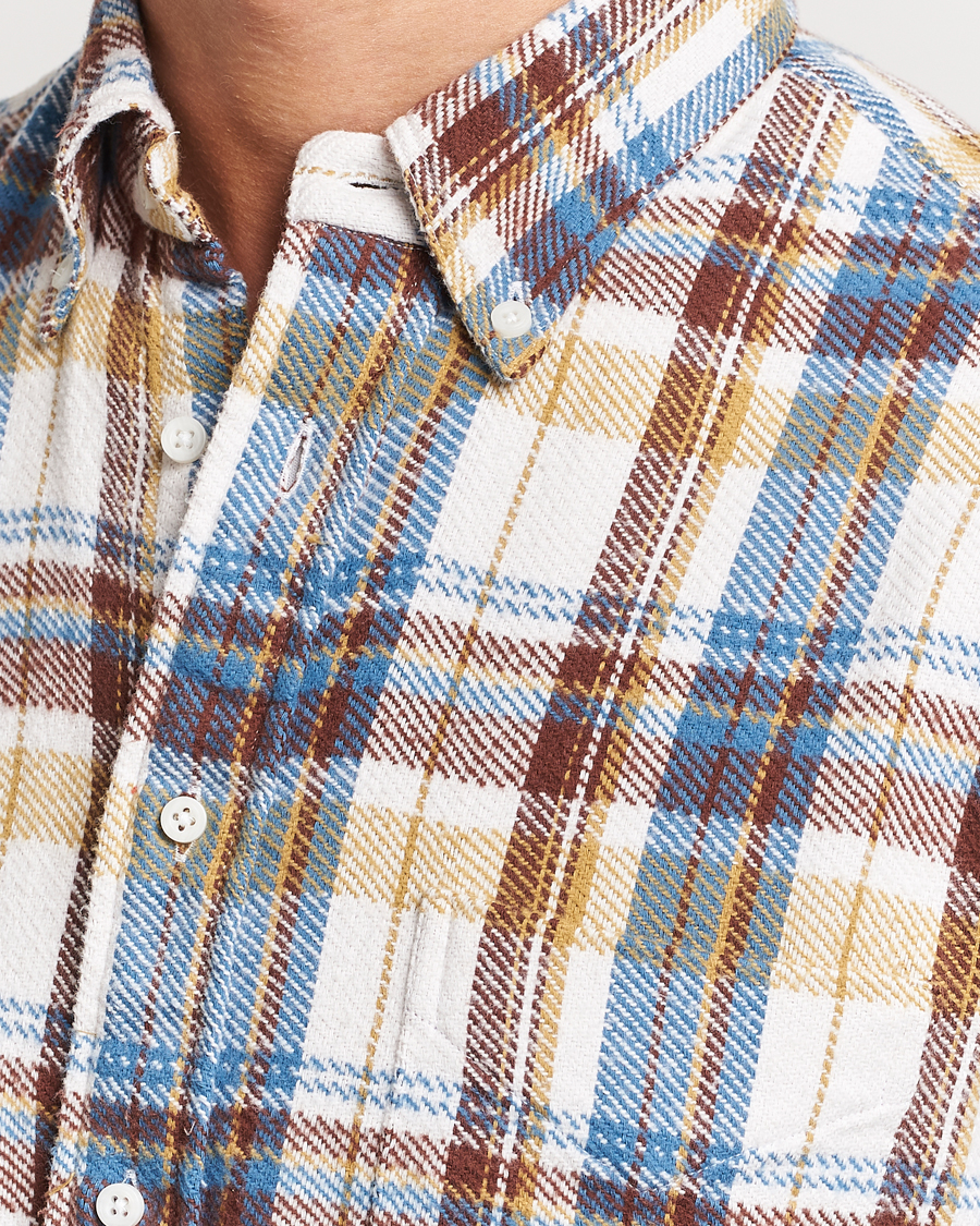 Mies | Kauluspaidat | Gitman Vintage | Button Down Triple Yarn Shirt Brown/White Check