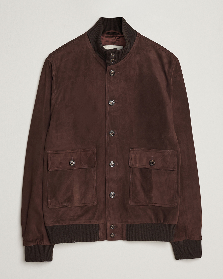 Mies | Takit | Valstar | Valstarino Suede Jacket Dark Brown