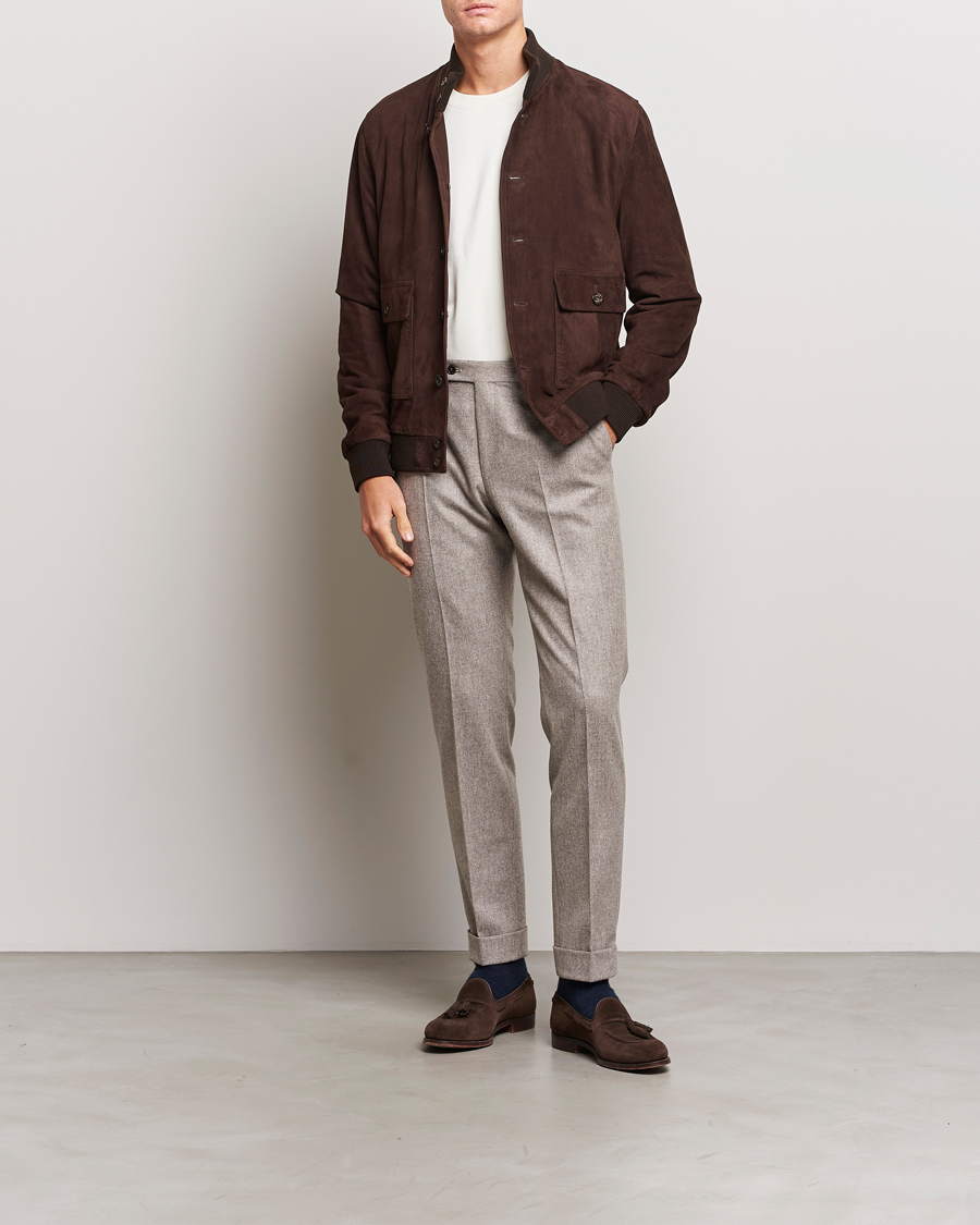 Mies | Takit | Valstar | Valstarino Suede Jacket Dark Brown