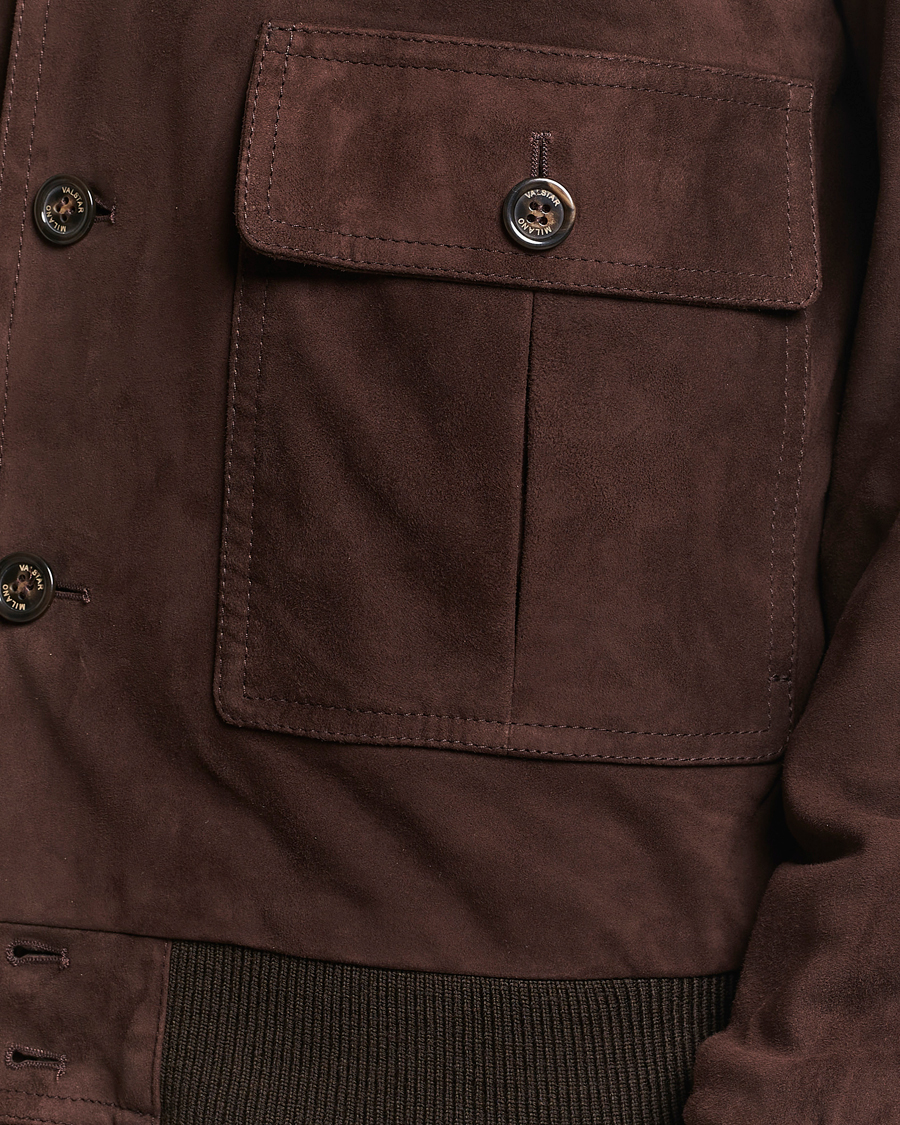 Mies | Takit | Valstar | Valstarino Suede Jacket Dark Brown