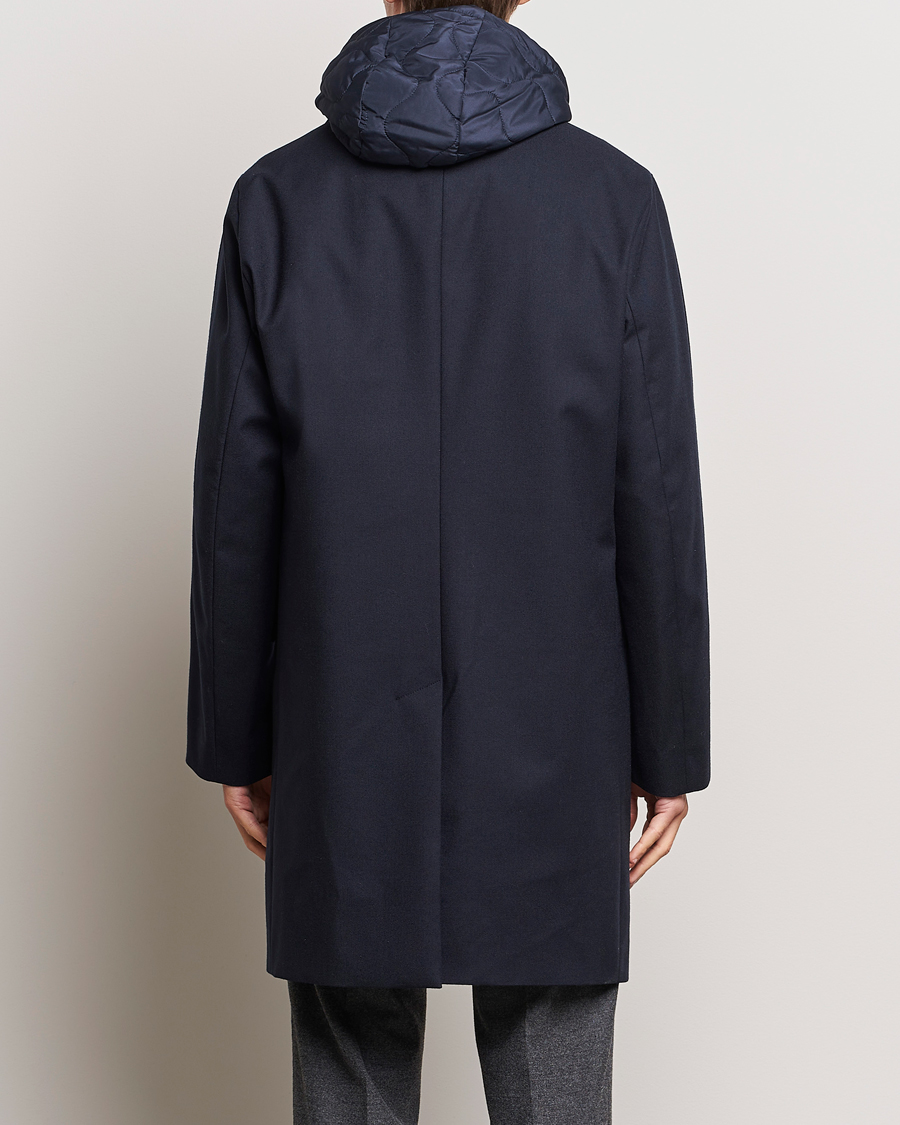 Mies | Takit | Valstar | Waterproof 2-in-1 Flannel Overcoat Navy
