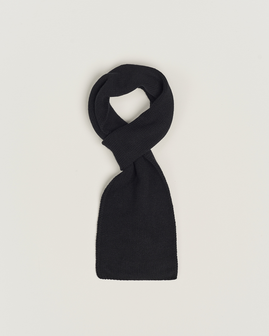 Mies | Piacenza Cashmere Short Loop Cashmere Scarf Black | Piacenza Cashmere | Short Loop Cashmere Scarf Black