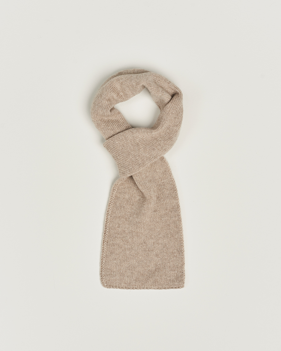 Mies | Piacenza Cashmere Short Loop Cashmere Scarf Light Beige | Piacenza Cashmere | Short Loop Cashmere Scarf Light Beige