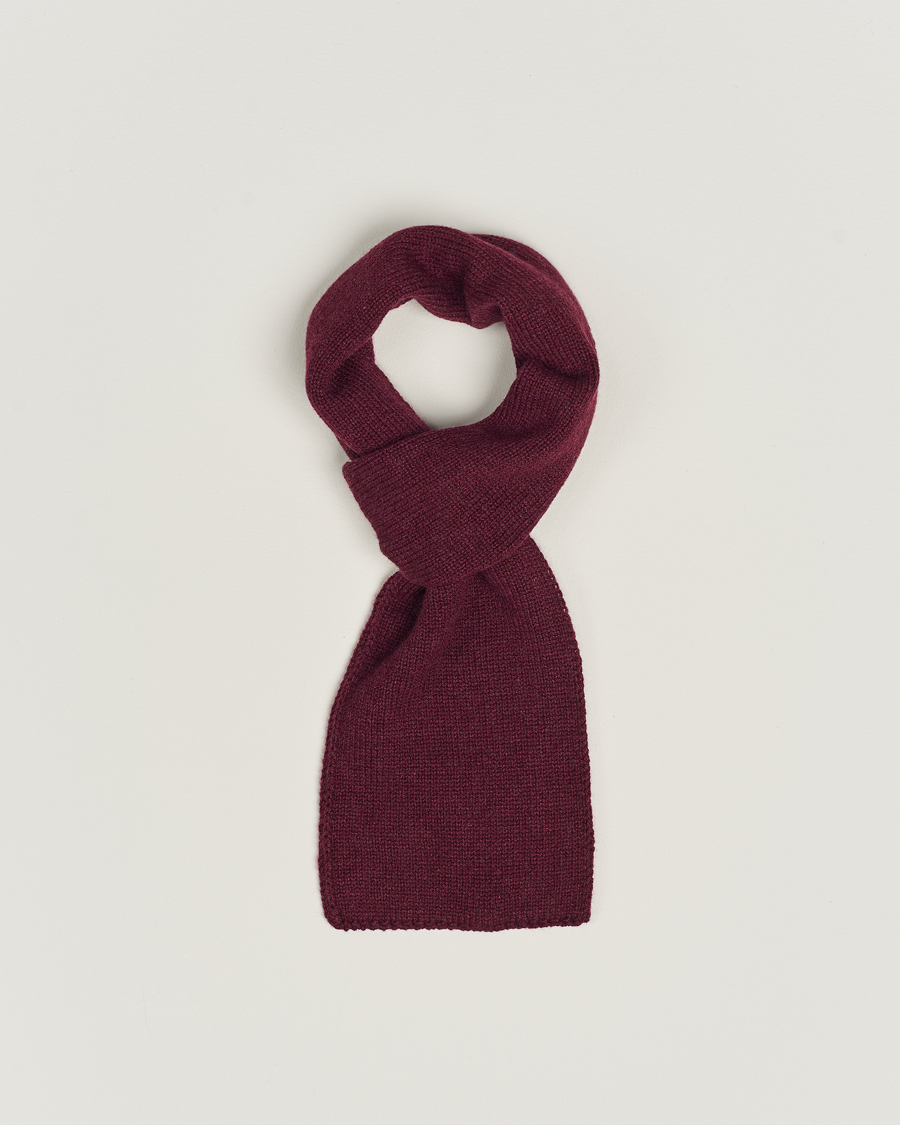 Mies | Piacenza Cashmere Short Loop Cashmere Scarf Burgundy | Piacenza Cashmere | Short Loop Cashmere Scarf Burgundy