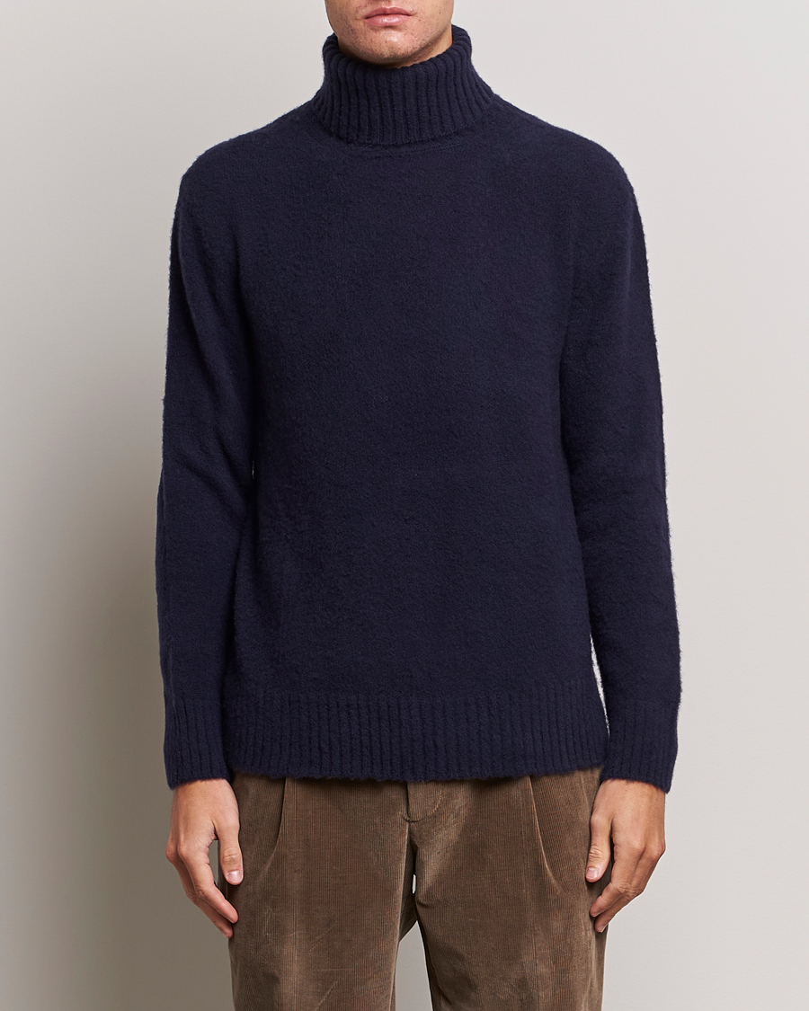 Mies | Piacenza Cashmere | Piacenza Cashmere | Brushed Wool Rollneck Navy