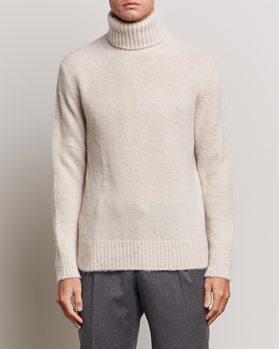 Mies |  | Piacenza Cashmere | Brushed Wool Rollneck Beige
