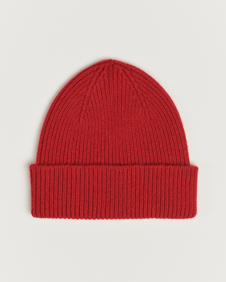 Mies | Le Bonnet Lambswool/Caregora Beanie Framboise | Le Bonnet | Lambswool/Caregora Beanie Framboise