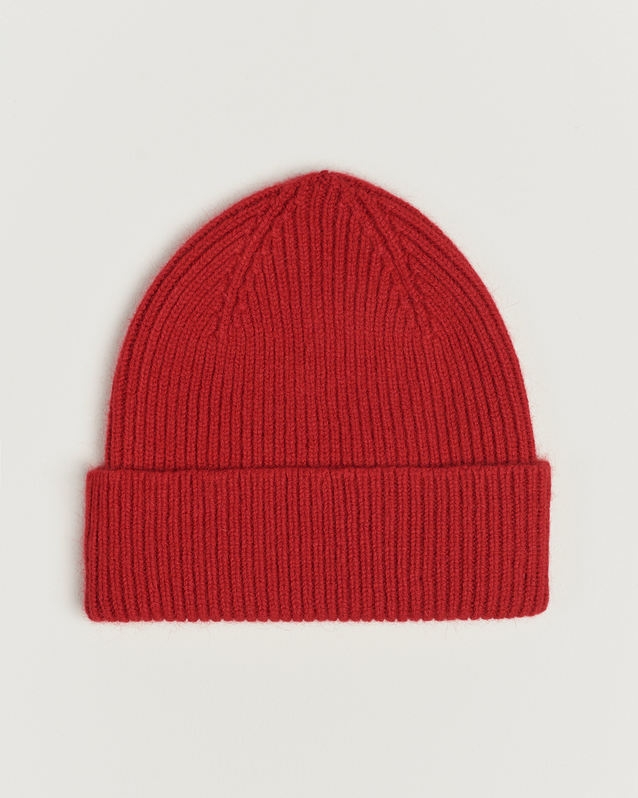 Mies | Le Bonnet Lambswool/Caregora Beanie Framboise | Le Bonnet | Lambswool/Caregora Beanie Framboise