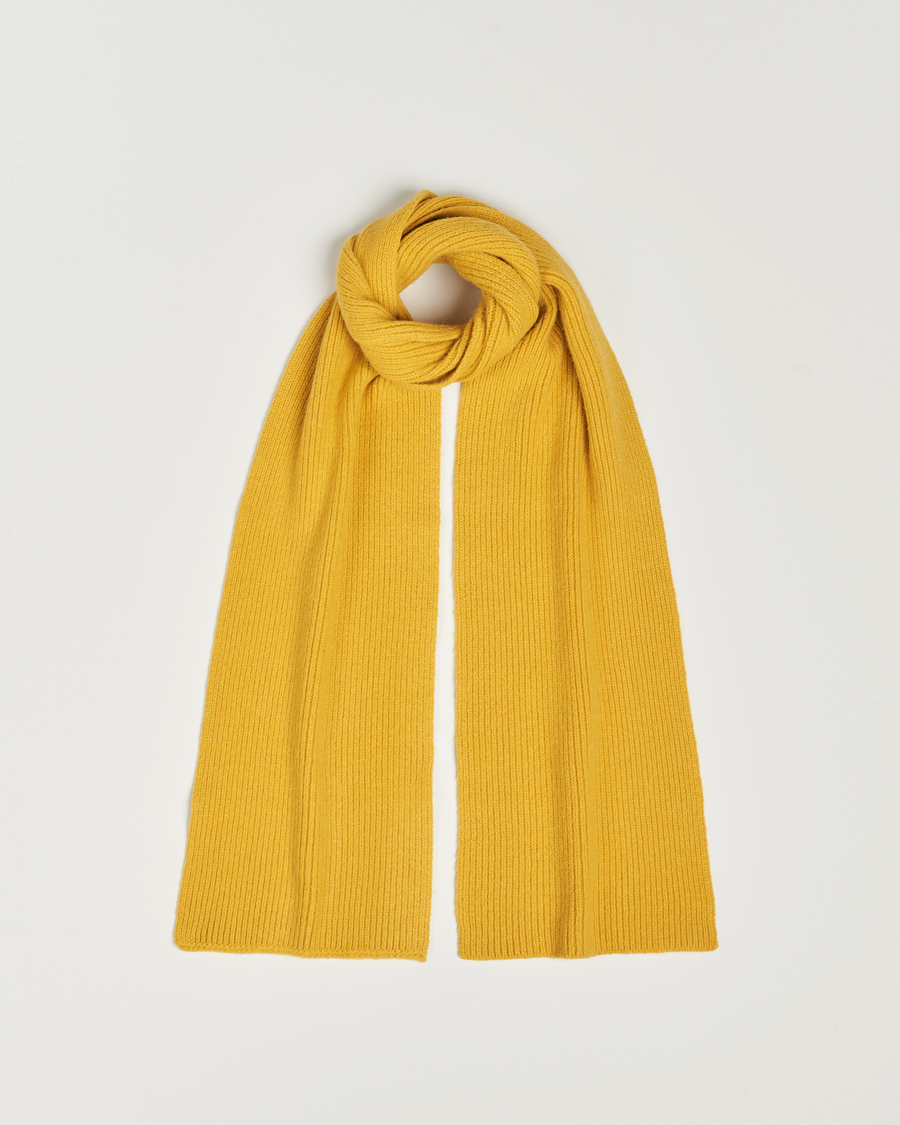 Mies | Le Bonnet Lambswool/Caregora Scarf Mustard | Le Bonnet | Lambswool/Caregora Scarf Mustard