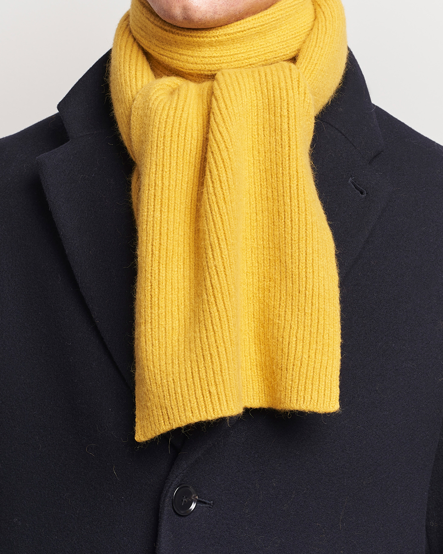 Mies | Le Bonnet Lambswool/Caregora Scarf Mustard | Le Bonnet | Lambswool/Caregora Scarf Mustard