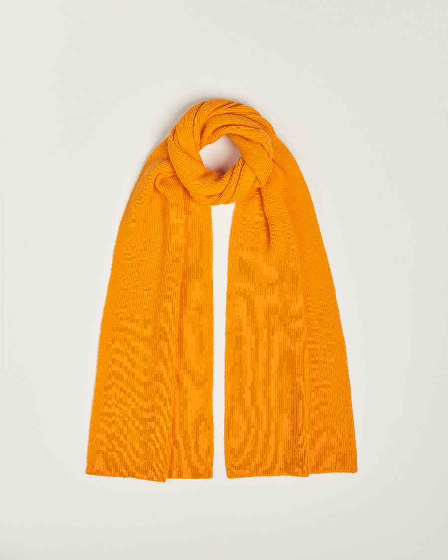 Mies | Le Bonnet Lambswool/Caregora Scarf Orange Peel | Le Bonnet | Lambswool/Caregora Scarf Orange Peel
