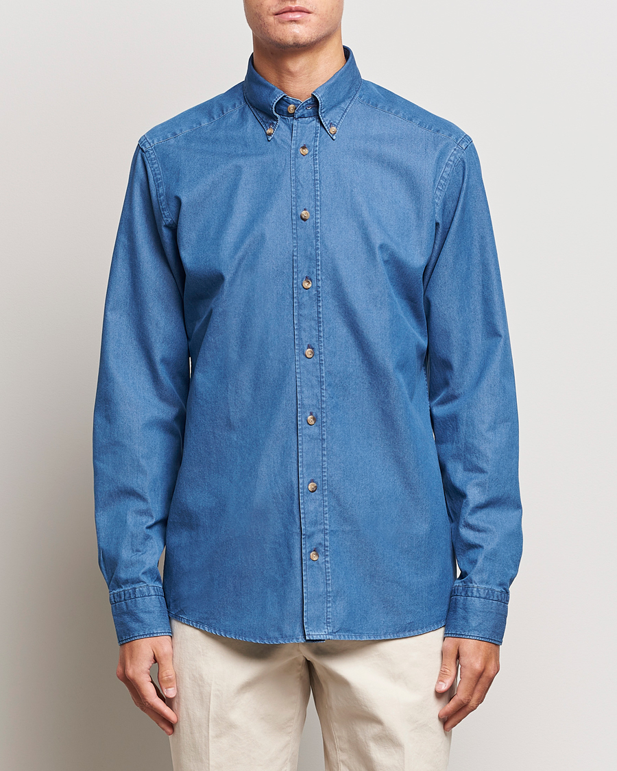 Mies | Eton | Eton | Slim Fit Denim Shirt Blue