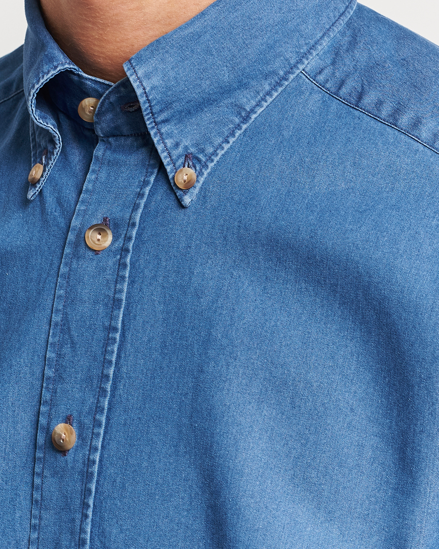 Mies | Kauluspaidat | Eton | Slim Fit Denim Shirt Blue