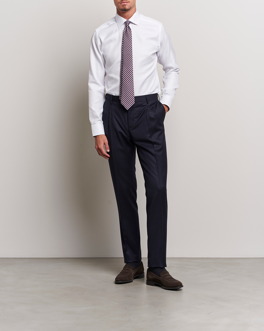 Mies | Kauluspaidat | Eton | Slim Fit Royal Dobby Contrast Shirt White