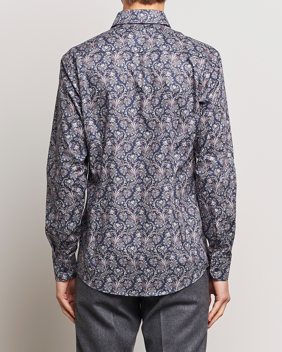 Mies | Kauluspaidat | Eton | Slim Fit Signature Twill Printed Shirt Navy Blue