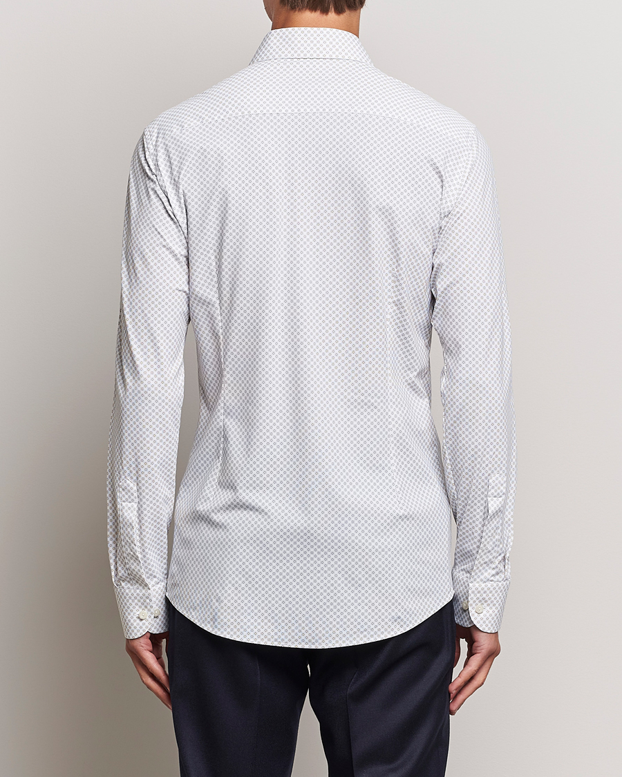 Mies | Kauluspaidat | Eton | Slim Fit Four Way Stretch Printed Shirt Beige