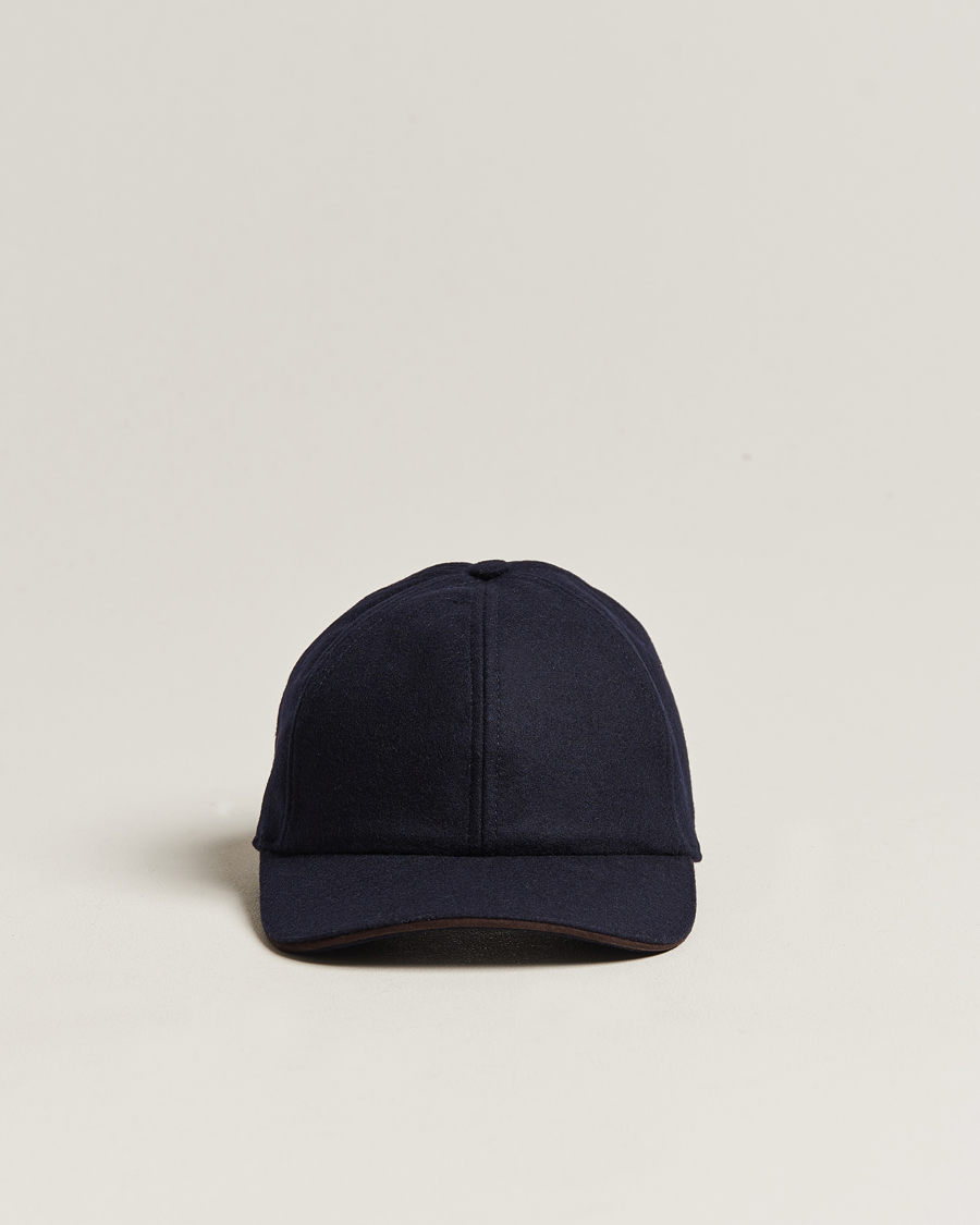 Mies |  | Eton | Wool Baseball Cap Navy Blue
