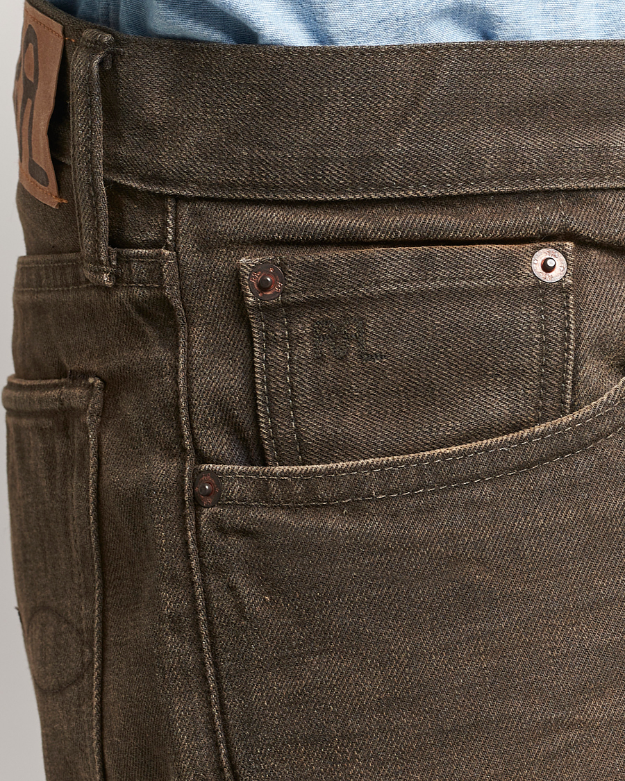 Mies | Farkut | RRL | Slim Fit 5-Pocket Denim Distressed Brown