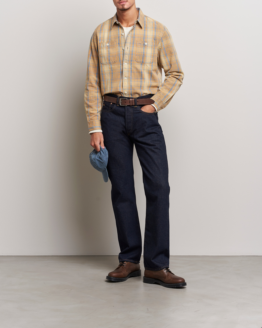 Mies | Farkut | RRL | Straight Leg 5-Pocket Denim Hillsview Wash