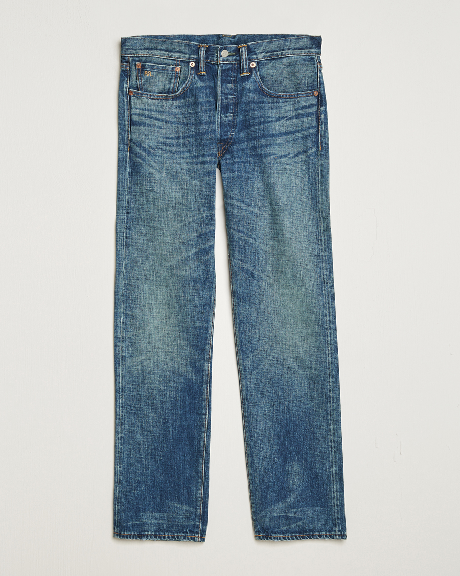 Mies | Farkut | RRL | Straight Fit 5-Pocket Denim Once Washed