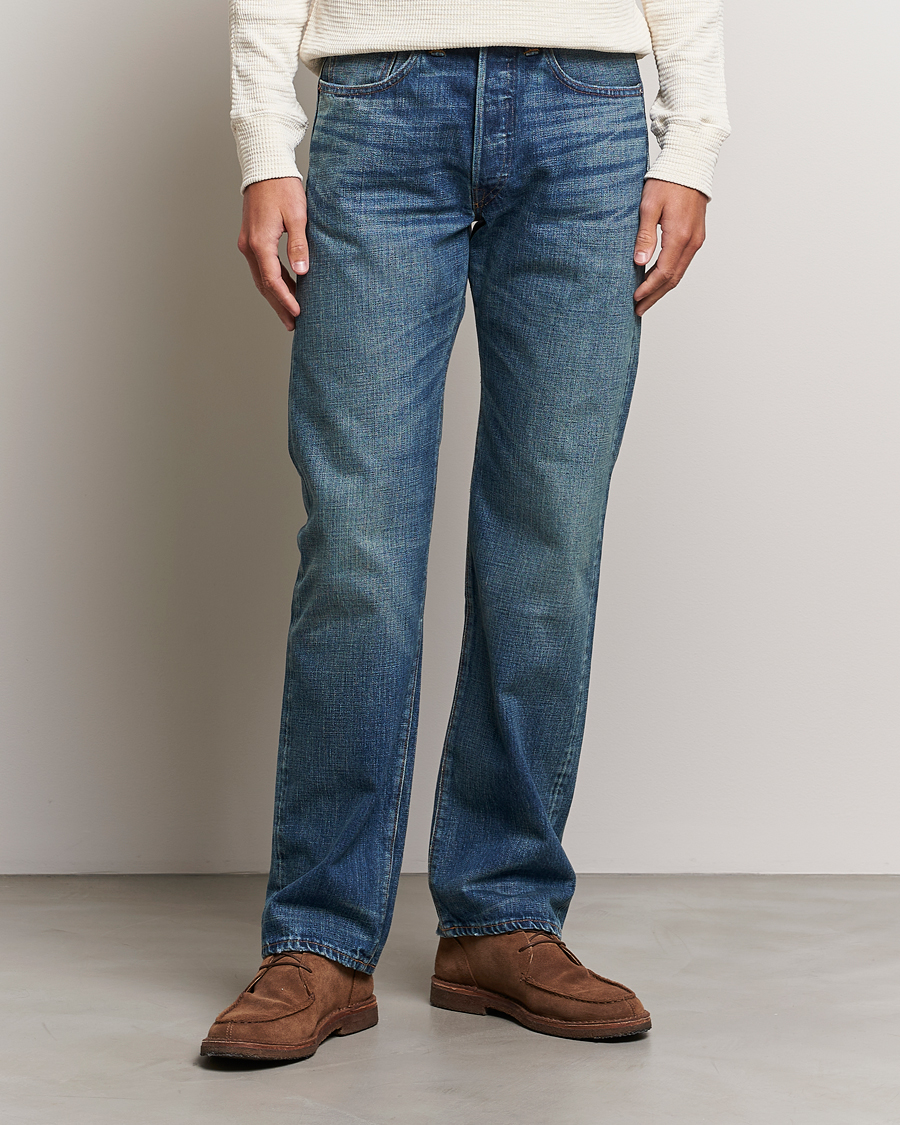 Mies | Farkut | RRL | Straight Fit 5-Pocket Denim Once Washed