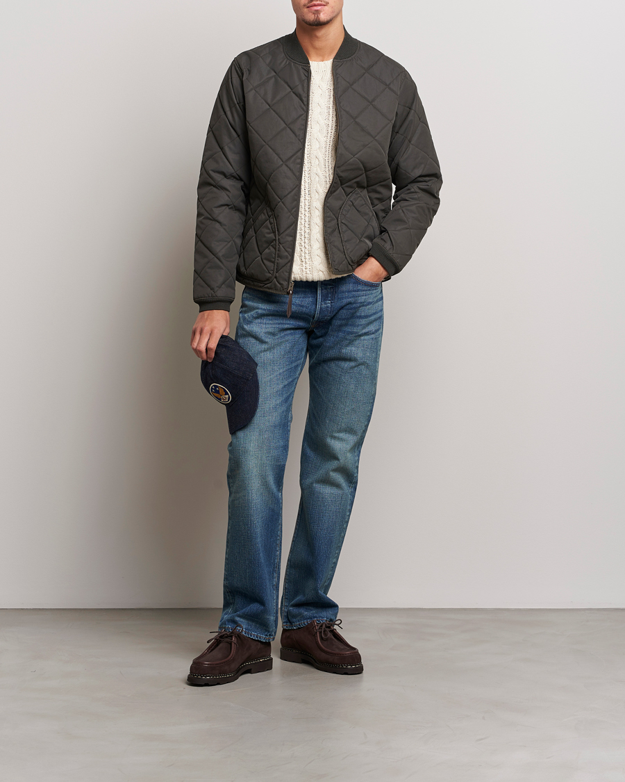 Mies | Takit | RRL | Benton Quilted Bomber Vintage Black