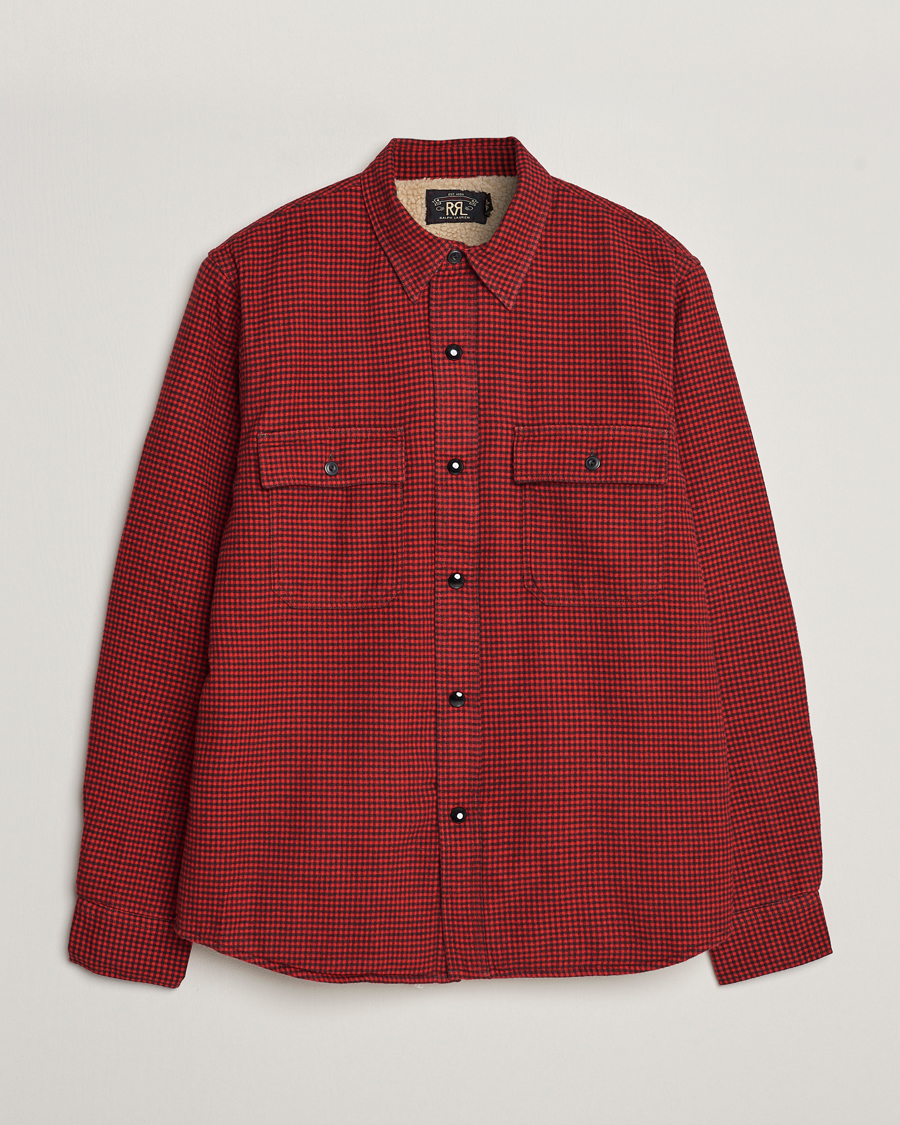 Mies | Takit | RRL | Vermont Shearling Lined Shirt Jacket Red/Black
