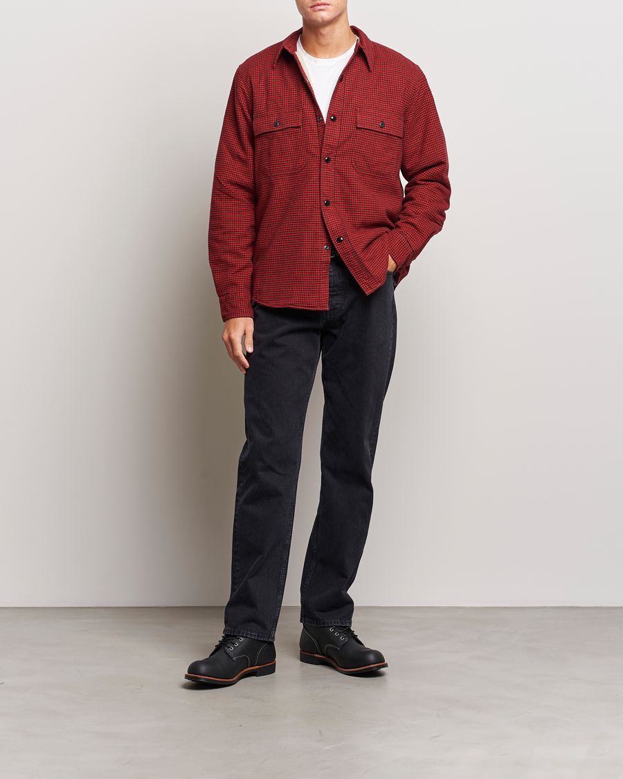 Mies | Takit | RRL | Vermont Shearling Lined Shirt Jacket Red/Black