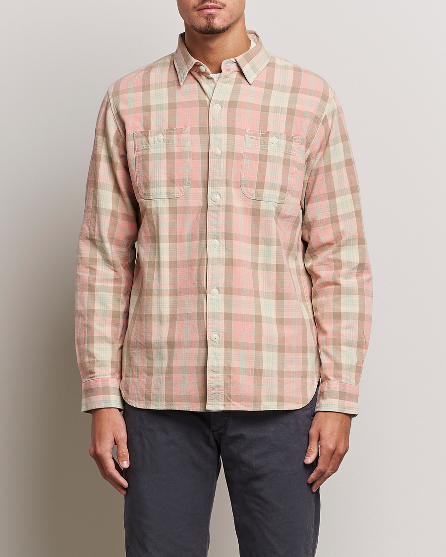 Mies |  | RRL | Farrell Double Pocket Shirt Pink Multi