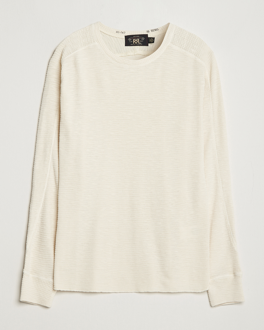 Mies | Puserot | RRL | Long Sleeve Henley Paper White