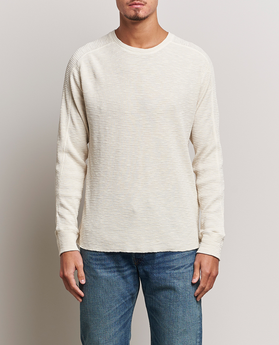 Mies | Puserot | RRL | Long Sleeve Henley Paper White