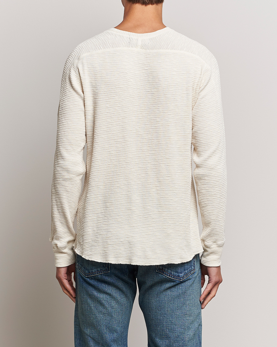 Mies | Puserot | RRL | Long Sleeve Henley Paper White