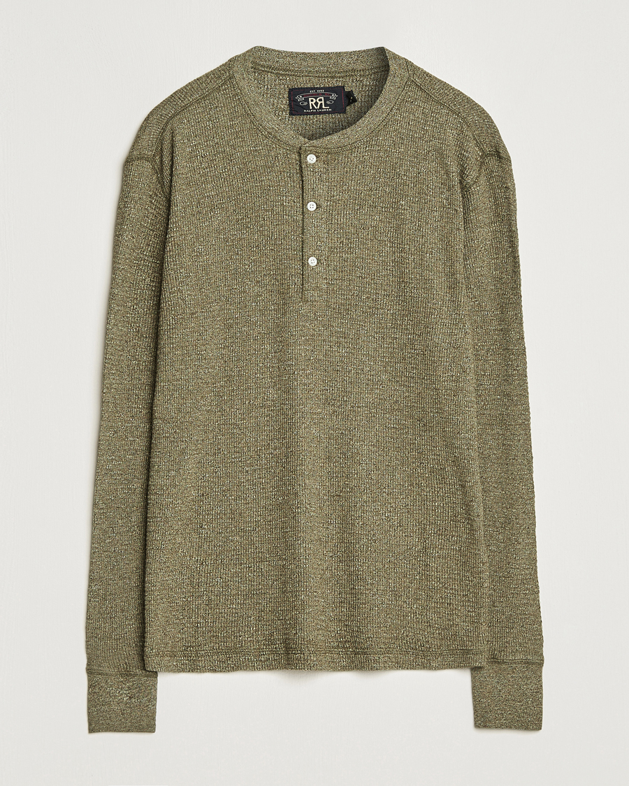 Mies | Puserot | RRL | Long Sleeve Henley Olive