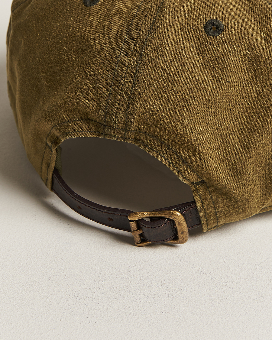 Mies | RRL Oil Cloth Ball Cap Explorer Olive | RRL | Oil Cloth Ball Cap Explorer Olive