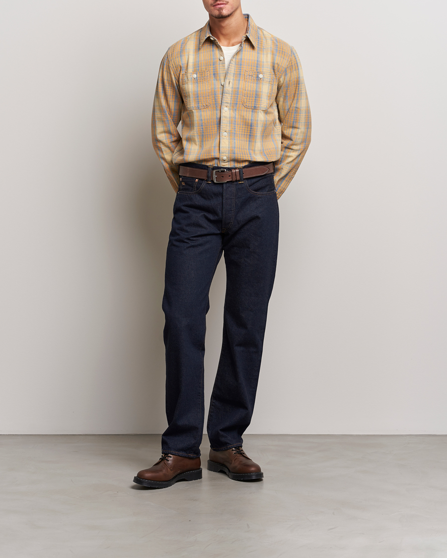 Mies | Kauluspaidat | RRL | Farrell Double Pocket Shirt Yellow Multi